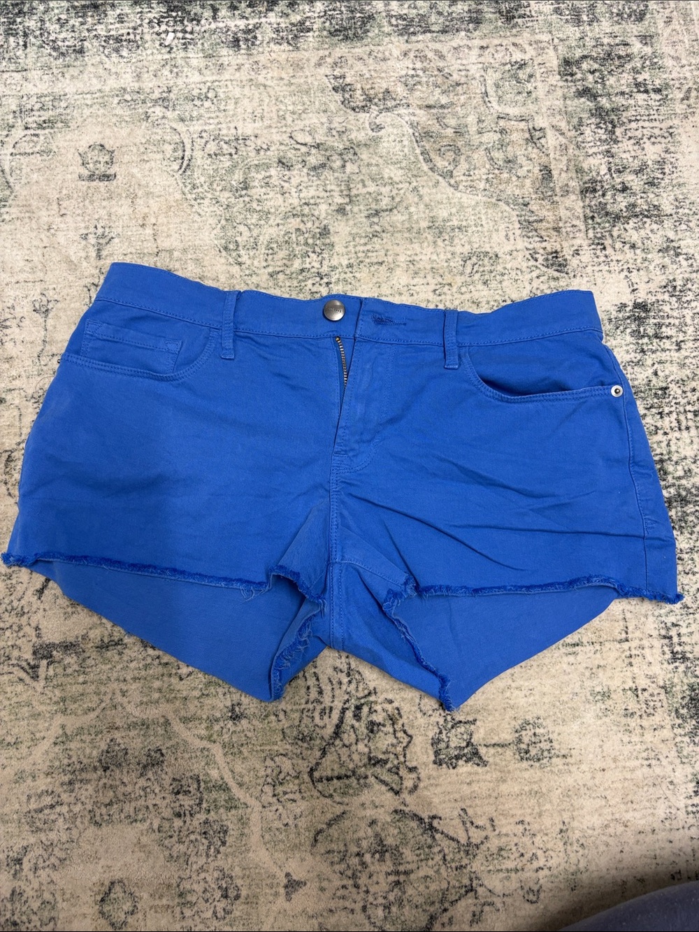 Frame Denim Electric Blue Cutoff Jean Shorts